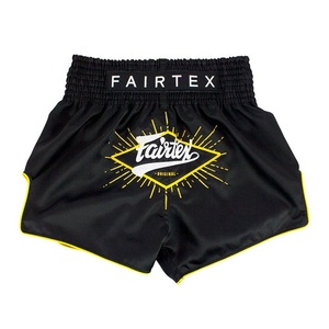Shorts de Muay Thai professionnels en satin doux, séchage rapide, respirants, vêtements de sport pour hommes. - Product Image 5