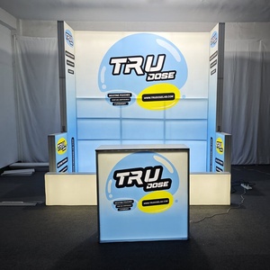 10x10 व्यापार शो बूथ सेग एक्सपो डिस्प्ले एल्यूमीनियम एक्सपो अलमारियों के साथ 3x3 उचित बूथ डिजाइन - Product Image 1