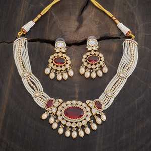 Kundan Necklace 174046 Elegant <b>Wedding</b> <b>Accessory</b> - Product Image 1