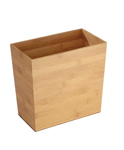 ตะกร้าขยะไม้ไผ่ทรงสี่เหลี่ยมผืนผ้า, 10.5x5.75x10, ไม้ธรรมชาติสำหรับเก็บรวบรวม formbu - Product Image 1