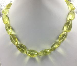 ลูกปัดเลมอนควอตซ์ธรรมชาติทรงเหลี่ยมสำหรับทำเครื่องประดับอัญมณี สร้อยคอ - Product Image 2