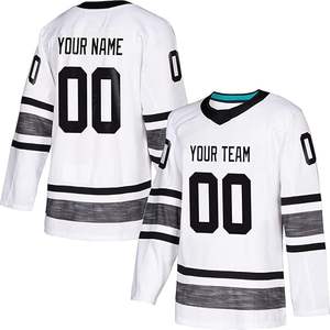 Maillots de hockey respirants sublimés OEM, logo personnalisé, maillot de hockey sur glace à manches longues, évacuation de l'humidité - Product Image 1