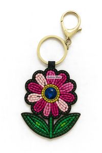 Hand- Beaded Keychain For Women Premium Embroidered Beaded <b>Bag</b> Charm - Product Image 5