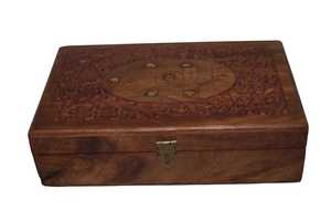 Boîte à bijoux en bois fantaisie vente chaude cadeaux et artisanat boîtes en bois panneaux muraux fabriqués en inde - Product Image 3