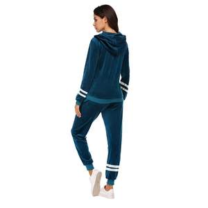 Conjunto Deportivo de Alta Calidad, Personalizado, con Cierre, Estilo Desgastado, con Parches, Lavado Ácido, Sudadera con Capucha y Pantalones Deportivos Acampanados, para Hombre y Mujer - Product Image 3