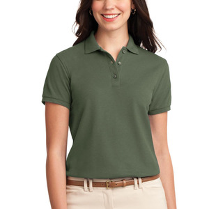 Polo de mujer de material de algodón, camisetas de manga corta personalizadas, transpirables con logotipo personalizado, camisetas polo impresas - Product Image 4