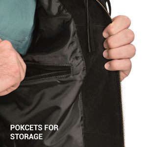 Chaqueta de cuero de lujo con flecos Western Cowboy Chic - Product Image 3