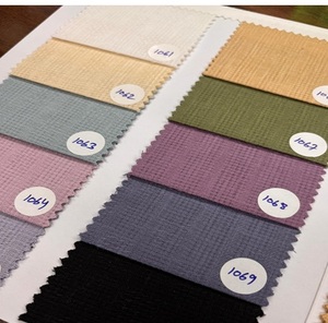 Tela Dobby de algodón de lino Premium Tela Dobby de algodón de lino ecológica Textura suave Tejido Dobby de algodón de lino - Product Image 1