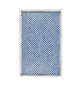 TITLES TRAY Bandeja de servicio hecha a mano Incrustaciones de hueso de lujo Ramadán Desayuno Comida Fruta Café Té Bandeja decorativa a bajo - Product Image 3