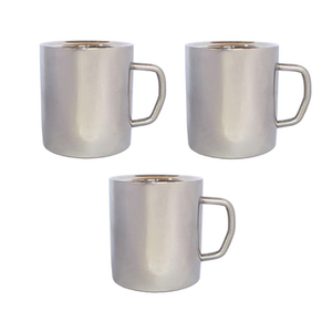 Tasse à café ronde faite à la main en acier inoxydable de qualité supérieure, parfaite pour les ustensiles de cuisine élégants, le thé ou le café. - Product Image 1