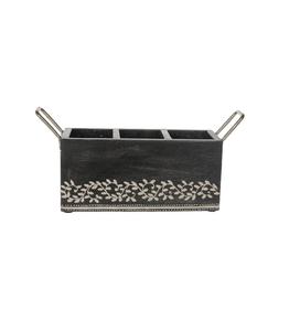 Antique design events ware décoration de table couverts support de rangement en bois de haute qualité couleur noire porte-couverts - Product Image 1