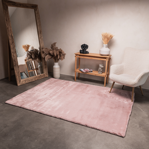 พรมขนสัตว์เทียมสีชมพูทวีด เนื้อนุ่ม กันลื่น ขนาด 75x150 ซม. - Product Image 4