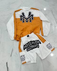 Vente en gros de survêtements respirants à fermeture éclair personnalisés ensemble coupe-vent en nylon pour hommes ensemble de survêtements pour hommes survêtements fabricant Service OEM - Product Image 2