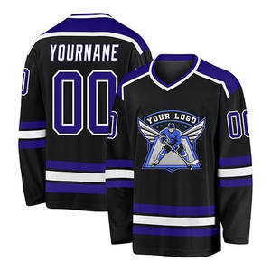 Camiseta de Hockey Personalizada con Nombre, Número y Logotipo Bordado/Impreso, Ropa de Práctica de Equipo para Hombre y Mujer, Poliéster/Algodón - Product Image 6