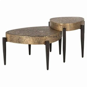 Juego de 3 mesas anidadas hechas de material de alta calidad y Mesa Central Color negro Diseño antiguo Mirada admirable Mesa barata - Product Image 6