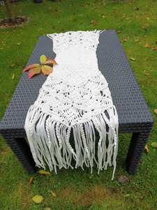 Camino de mesa de macramé bohemio hecho a mano, decoración navideña grande personalizada, venta al por mayor - Product Image 2