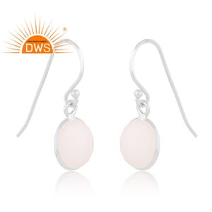 Boucles d'oreilles pendantes en argent sterling fin, opale blanche naturelle, fabricant de bijoux personnalisés, dernière tendance - Product Image 2