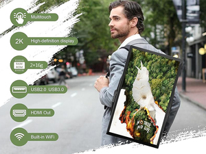 Sac à dos publicitaire mobile LCD de 21,5 pouces avec écran vidéo HD, sac à dos numérique portable pour la publicité - Product Image 6