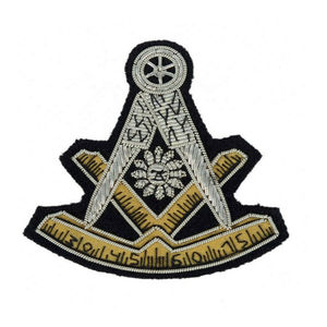 Nouvelle mode personnalisé maçonnique broderie à la main insignes insignes patchs meilleur prix en gros de l'usine OEM service tissu matériel - Product Image 1