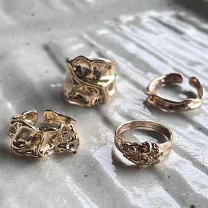 Anillos de moda Piedra preciosa Latón con piedras de cabujón ovaladas Joyería de piedra curativa - Product Image 3