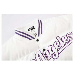 OEM Hommes Vintage Varsity Bubble Jacket Hiver Lavé Crochet Tissage Col Toile Fermeture Éclair Prix Très Raisonnable - Product Image 4