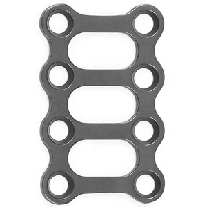 Plaques carrées micro maxillo-faciales manuelles en titane 4x4 trous Système de 1.5mm et 2.0mm Système de verrouillage de la face supérieure en acier inoxydable - Product Image 3