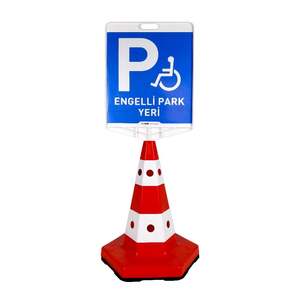 Cono de estacionamiento clásico tipo ojo de gato, juego de conos de tráfico de doble cara para aparcamiento, de acero, para guía de estacionamiento de personas con discapacidad, apilador de vehículos - Product Image 4