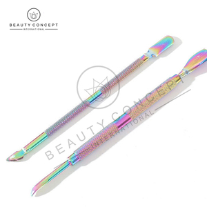 Empujador de cutículas de uñas con logotipo personalizado de Color arcoíris, empujadores de cutículas sostenibles más nuevos de Beauty Concept International - Product Image 3