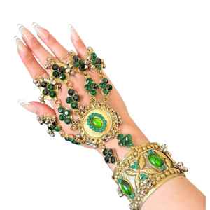 Conjuntos de Joyería Tradicional Afgana para Mujer, Estilo Antiguo Oxidado, con Perlas y Circonitas, Bordado de Alta Calidad para Fiestas - Product Image 1