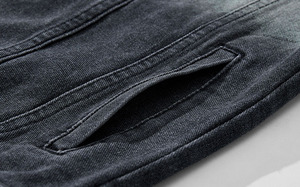 Veste en jean délavée pour homme, coupe ample, dégradé, style décontracté, streetwear, vêtement d'extérieur pour homme et femme, style vintage tendance - Product Image 5