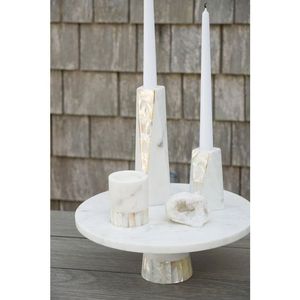 New Arrival Antique Design Round Shape Marble <b>Candle</b> Holder High Quality White Marble <b>Candle</b> Holder for <b>Tealight</b> <b>Candle</b> Holder - Product Image 5