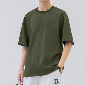 T-shirt à manches courtes pour hommes de qualité supérieure classique col rond tissu doux Logo personnalisé Option d'impression en vrac amical et abordable - Product Image 5