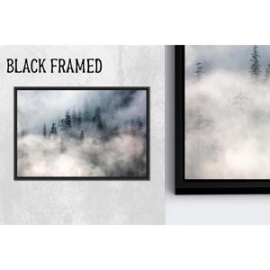 Impression sur toile Forêt brumeuse : Décoration artistique de paysage montagneux, 1P Blackframedcanvas - Product Image 1
