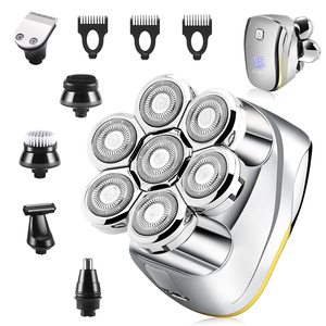 Rasoir Électrique Sans Fil Professionnel pour Hommes 6-en-1, Tondeuse à Barbe Rechargeable avec Fonction Rotative pour le Visage, Alimentation USB - Product Image 6