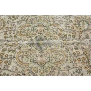 Alfombra plana de lana antigua Beige y verde de 5,3x9 pies, diseño de retazos turco Vintage para sala de estar adolescente o alfombra de yute - Product Image 5