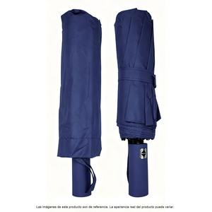 Paraguas Clásico Plegable Semiautomático de 10 Varillas, Doble Capa, Detalle Dorado, Compacto, Resistente al Viento, Lluvia y Rayos UV, Premium - Product Image 4