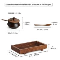 Boîte à épices multifonction artisanale en bois écologique avec couvercle rabattable, plateau et cuillère – Organisateur de rangement de cuisine de luxe pour table