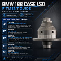 Différentiel à glissement limité hélicoïdal LSD E46 328ci 330i 325i 320i 323i - Boîtier moyen 188 mm pour BMW