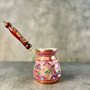 Tendance du moment : cafetière turque en cuivre avec poignée en bois, vaisselle, tasse à café, décoration de table pour la maison, la cuisine, le restaurant, l'hôtel, les fêtes - Product Image 4