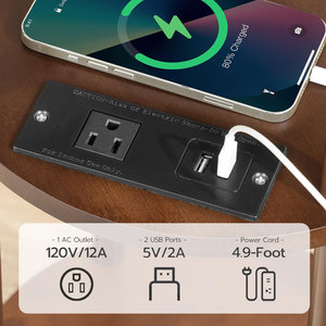 Table d'appoint ronde en bambou à 3 niveaux pour meubles de chambre à coucher - Product Image 5