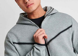 Sweats à capuche zippés d'hiver les plus vendus, 100% coton, GSM personnalisé, écologiques, respirants, légers, style streetwear, vêtements pour hommes - Product Image 2