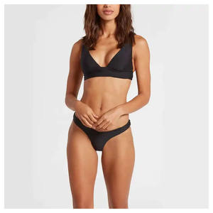 Traje de Baño Brasileño de Diseño Personalizado, Venta Caliente, OEM, Estampado Animal, 100% Algodón, Secado Rápido, Bikini sin Tirantes para Mujer, Alta Calidad - Product Image 2