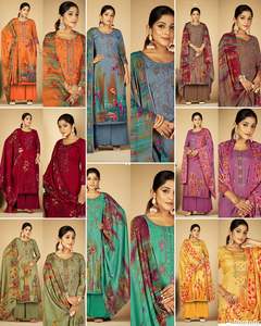 ชุดสูททำขึ้นอย่างสมบูรณ์ชุด dupatta ส่วนบนด้านล่างชุด kurta กางเกงสวมใส่ประจำทุกวันชุดเดรสลำลองสีสวย - Product Image 6