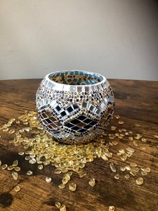 Portavelas de Vidrio Moderno para Navidad, Decoración para el Hogar, Portavelas para Velas de Té, Elegante Centro de Mesa con Mosaico para Bodas y Restaurantes - Product Image 2