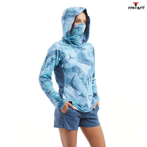 Nouveau design de vêtements à sublimation sweats à capuche en jersey à manches longues vêtements élégants sweats à capuche de pêche à manches longues à séchage rapide pour femmes - Product Image 3