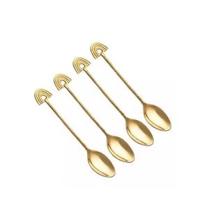 Ensemble de couverts en acier inoxydable Royal Gold SS 304, 4 pièces, avec boîte cadeau, ensembles de couverts de mariage - Product Image 4