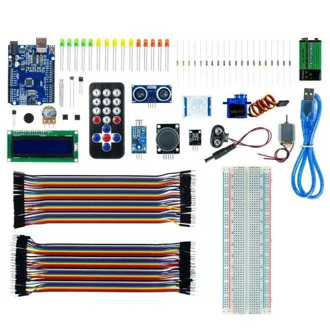 ชุดเริ่มต้นซุปเปอร์อัจฉริยะ Robotistan - เข้ากันได้กับ Arduino (พร้อมของขวัญหนังสืออิเล็กทรอนิกส์และวิดีโอ)