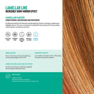 LAMELLAR WATER - Incredibly shiny mirror effect, conditioning, nourishing and repairing with amino acids mix, Made in Italy - Product Image 2