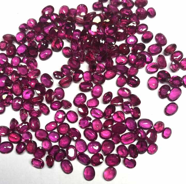 3mm 4mm Natural Burma Ruby Top Quality Faceted Oval Gemstone Price Per Carat Stones for Jewelry Setting Shop Now Online Supplier