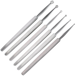 6 Pcs Fox Curettes Dermiques Dermatologie 1mm-6mm ENT Chirurgical Médical I Instruments - Product Image 2